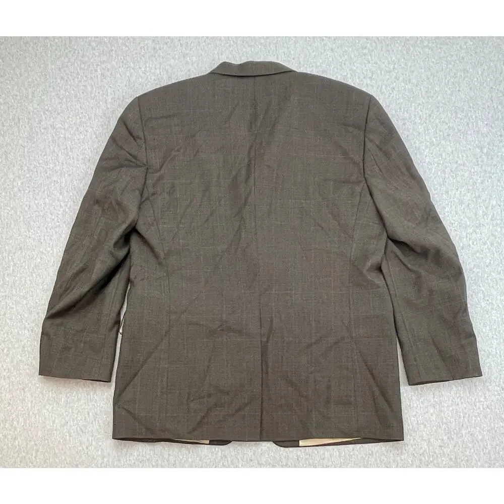 Lauren‎ Ralph Lauren Blazer Mens 42R Plaid 100% Wool 2-Button Single Breasted